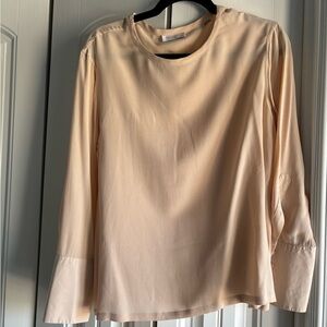 Equipment pale pink silk blouse